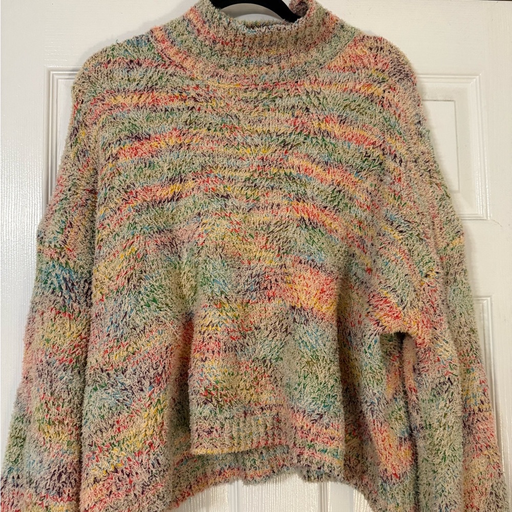POL Multicolor Cowl Neck Sweater